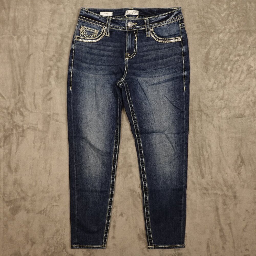 Vigoss jeans skinny crop women's‎ 6 blue